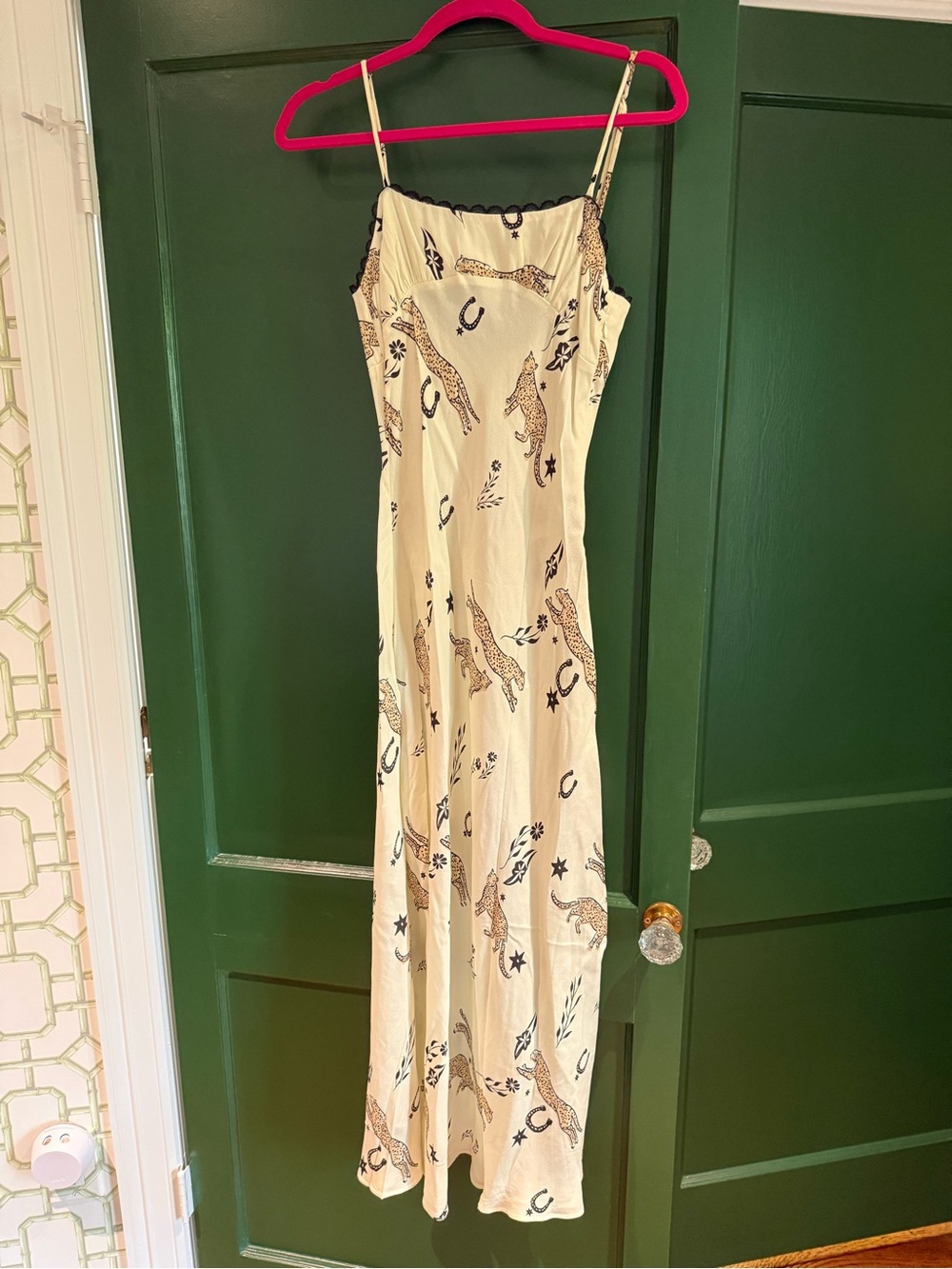 NWT VRG Girl bias slip dress cosmic cheetah - Picture 3 of 6
